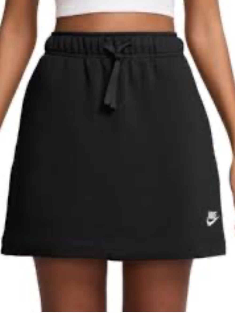 Nike Black Drawstring A-Line Skirt